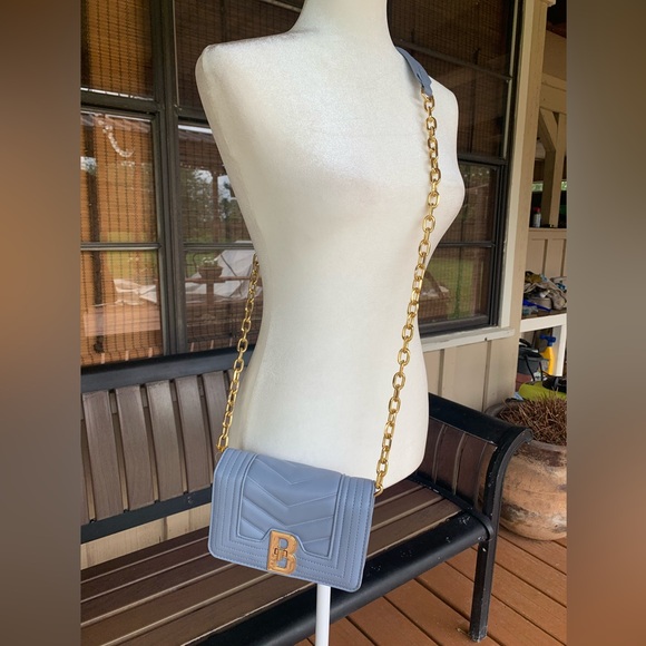 Bebe Katrina Quilted Crossbody-Blue Slate-Purse-NWT - Picture 2 of 15